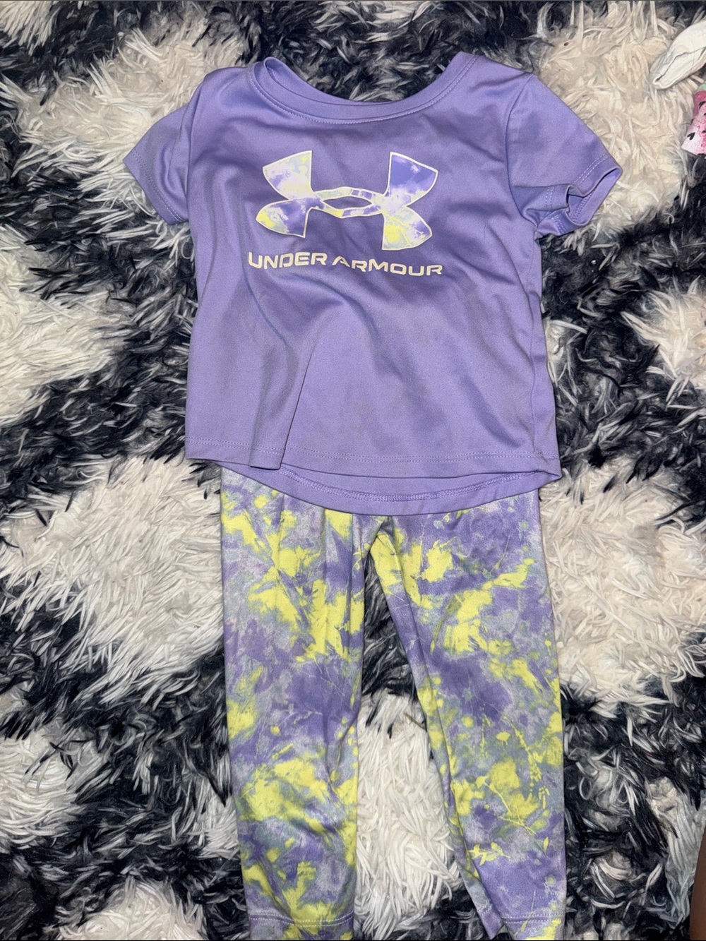 Under Armour Purple and Yellow Tie-Dye Kids Pajama Set